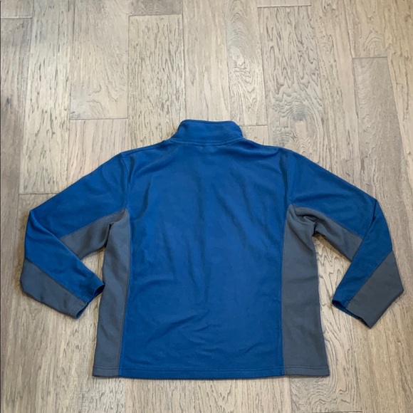 L.L. Bean Blue Outdoor 1/4 Zip Pullover Fleece Sweatshirt Size Medium - Picture 8 of 8